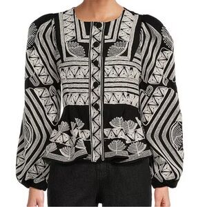 New Antonio Melani x Jennifer Sumko Kathleen Embroidered Twill Quilt Jacket 4